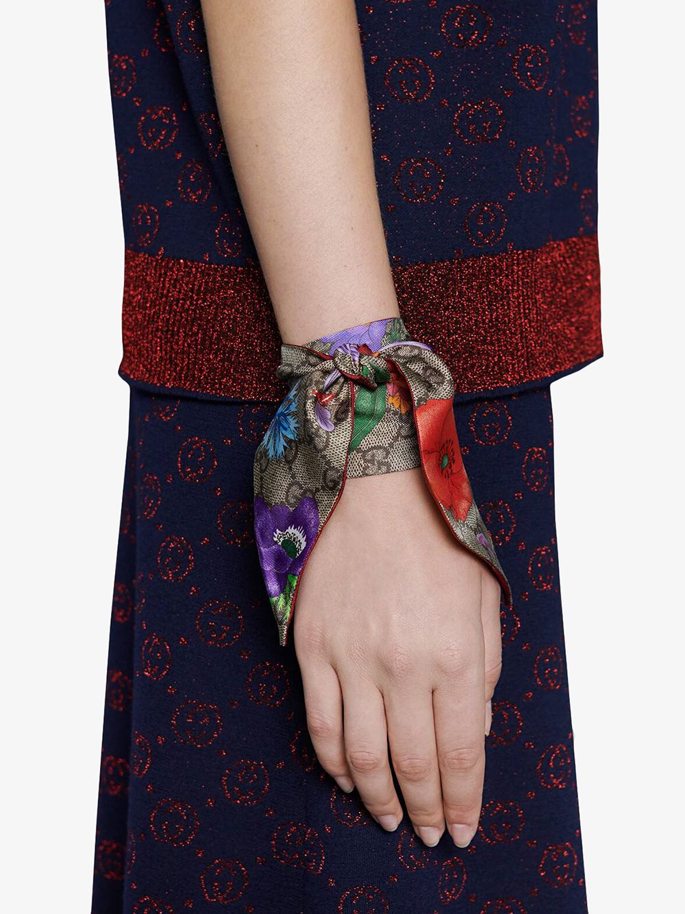 фото Gucci платок с принтом flora