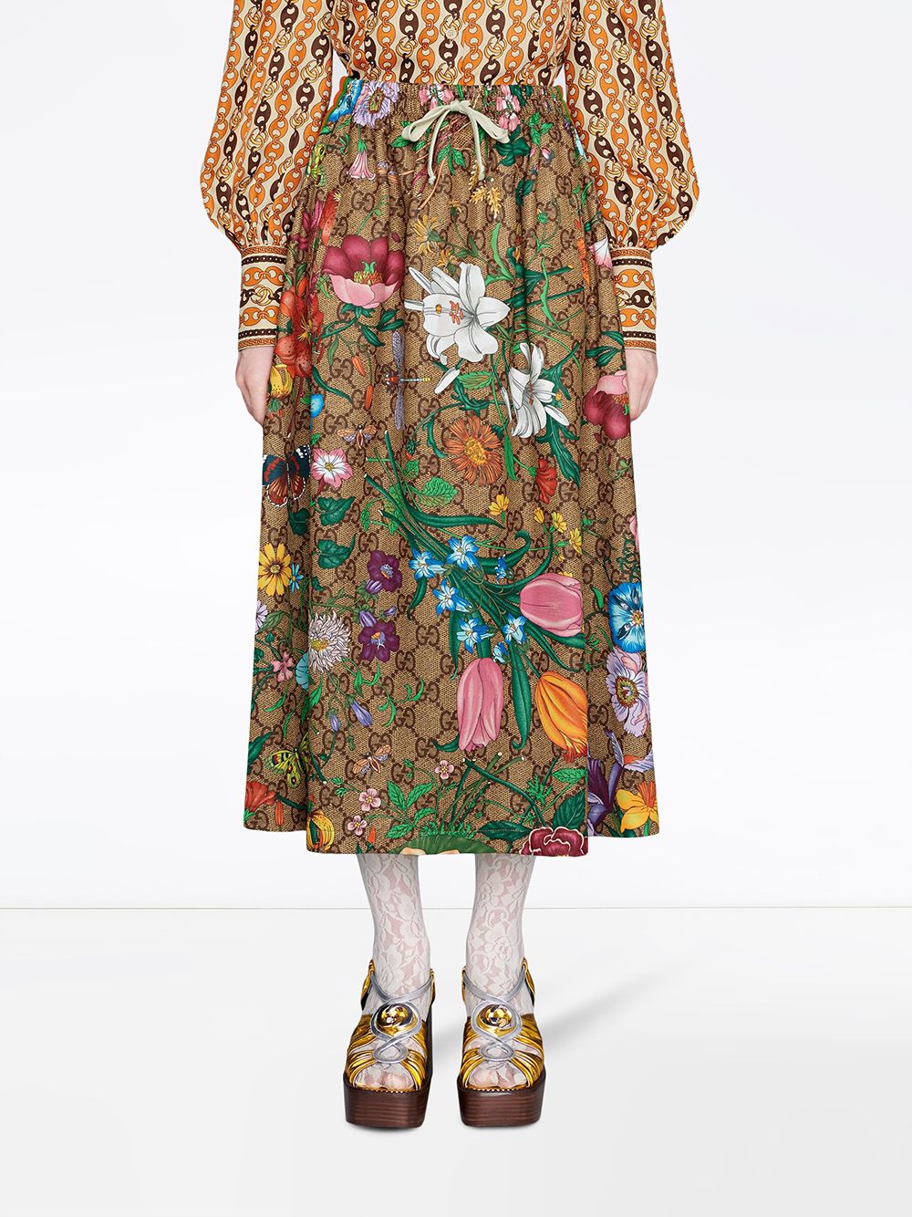 Gucci Flora Pattern A-line Skirt - Farfetch