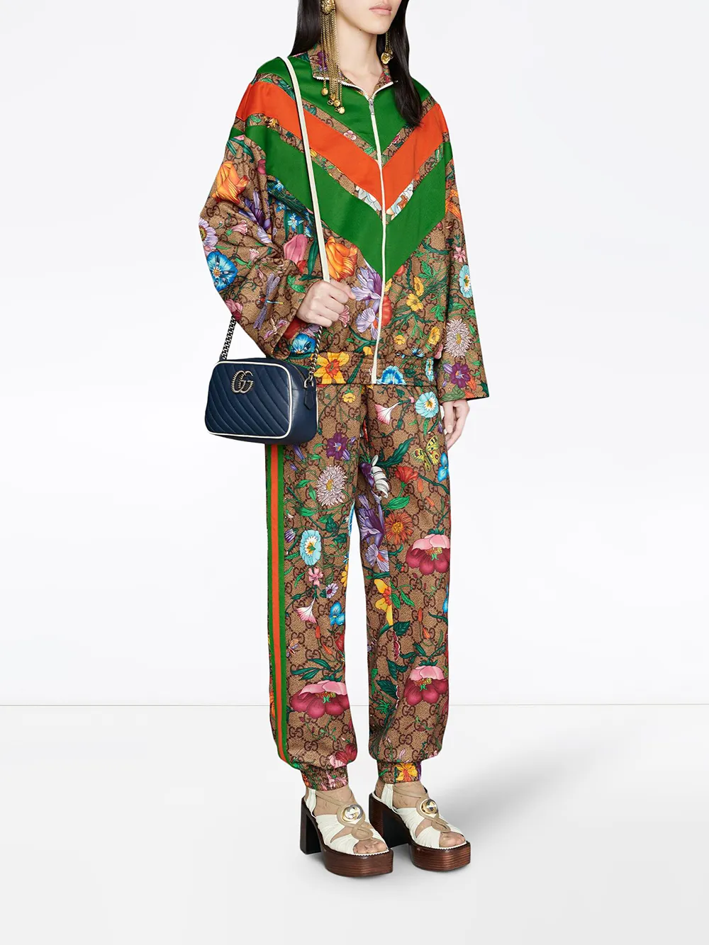 Gucci Flora GG Supreme Pattern Track Pants - Farfetch