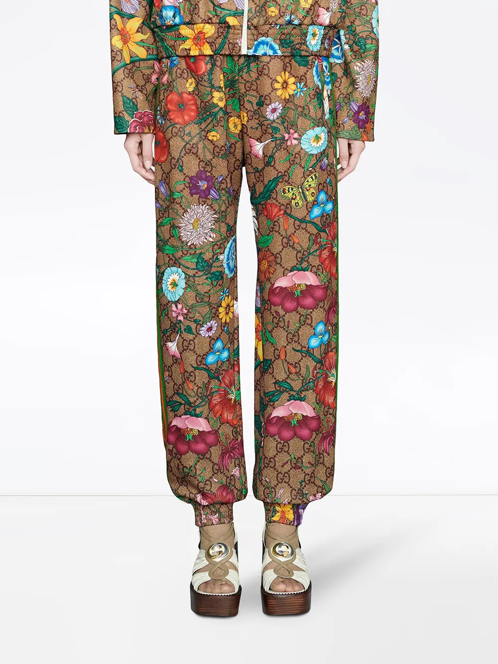 Gucci Flora GG Supreme Pattern Track Pants - Farfetch