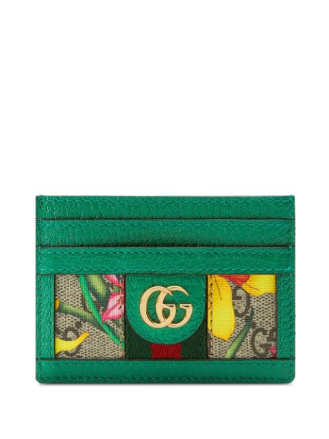 ophidia gg flora card case wallet