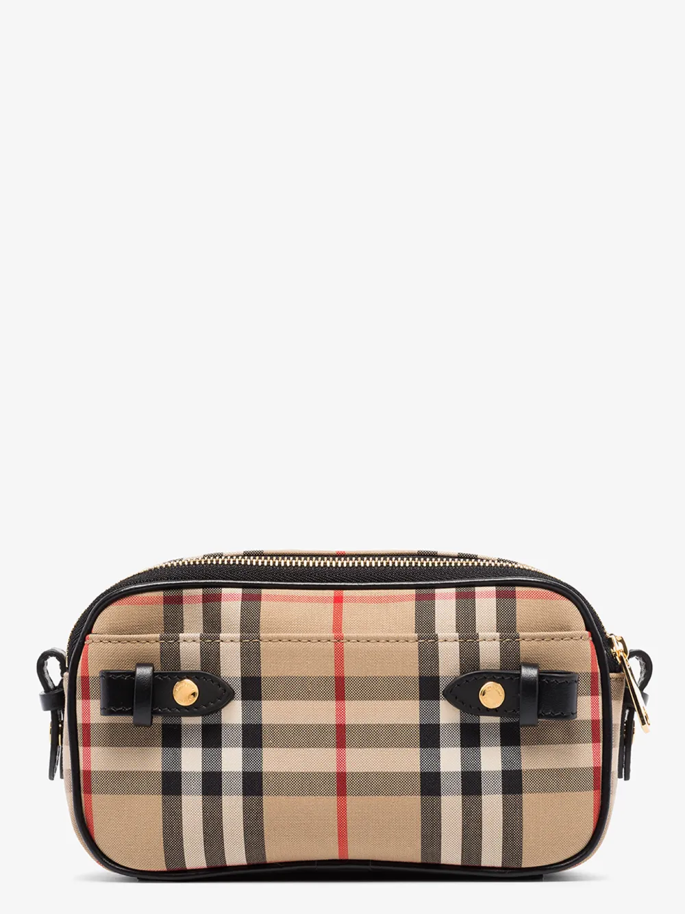 BURBERRY BURBERRY BEIGE VINTAGE CHECK CAMERA BAG,802234514726994