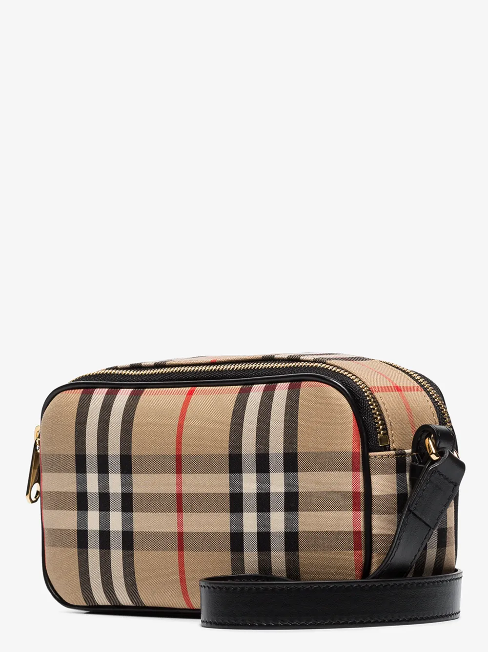 BURBERRY BURBERRY BEIGE VINTAGE CHECK CAMERA BAG,802234514726994
