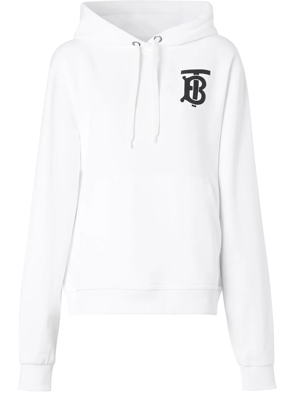 Click to view more detailed imagery on our partner's website Burberry Felpa Landon In Cotone Con Cappuccio E Monogramma In White