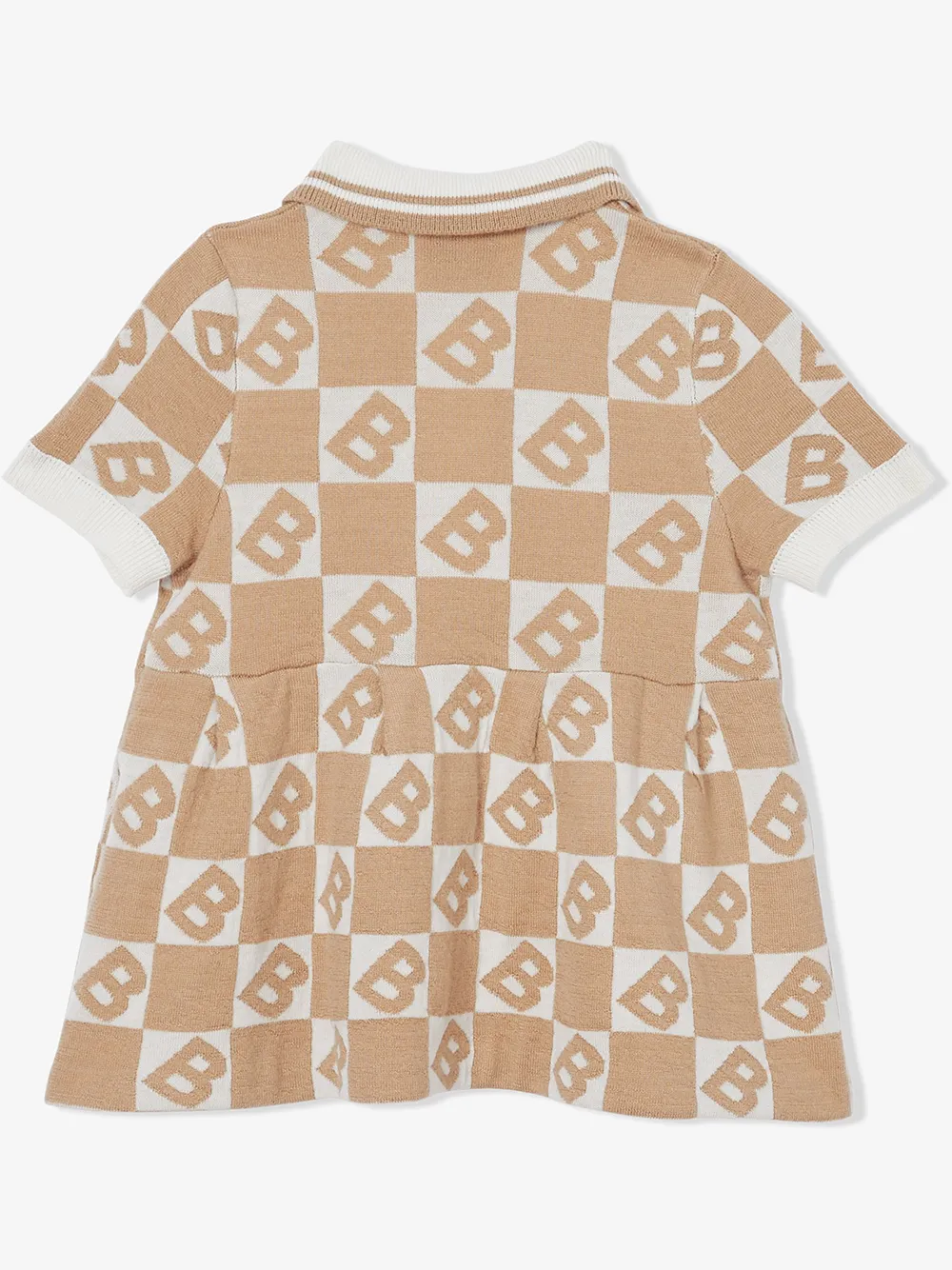 фото Burberry kids платье с воротником-поло и логотипом b