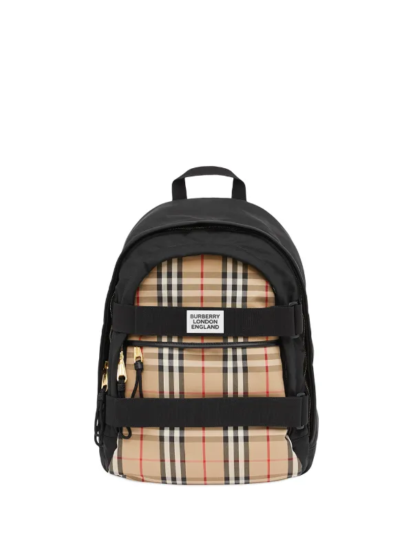 burberry check backpack