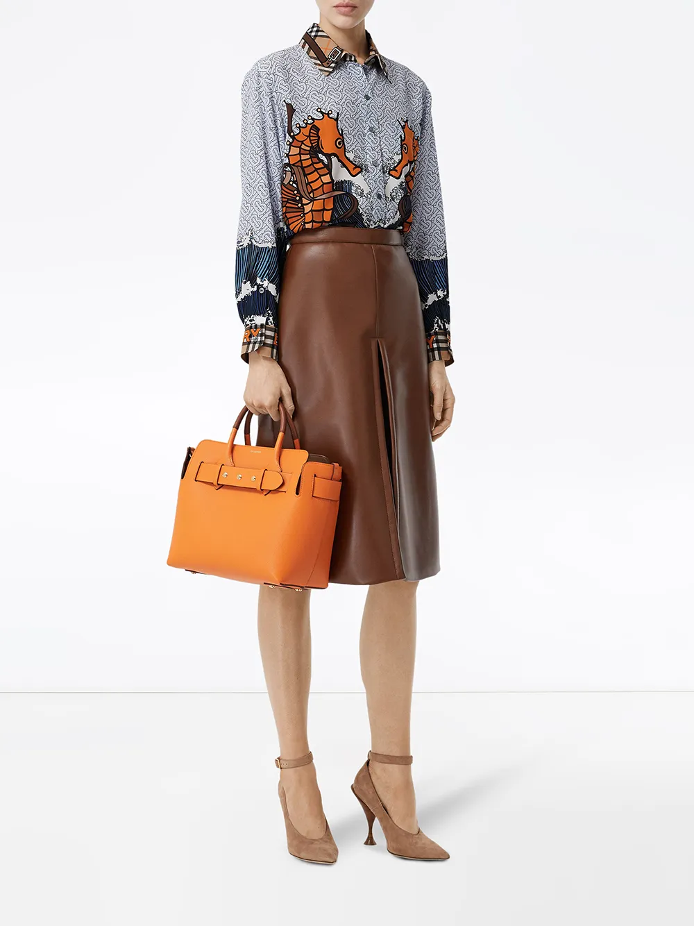 Burberry Shirt met monogramprint - Blauw