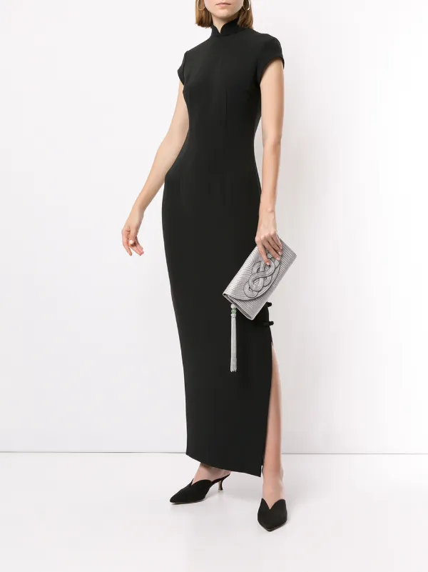 Shanghai Tang Stretch Long Qipao Dress Farfetch Com