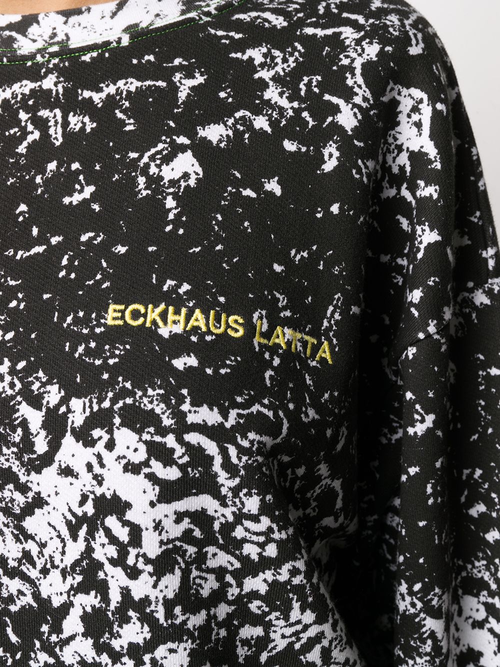 фото Eckhaus latta свитер с длинными рукавами и абстрактным принтом