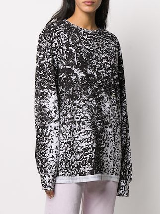 long sleeve textural printed jumper展示图