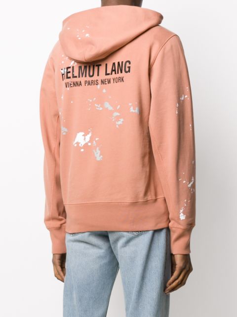 helmut lang orange hoodie