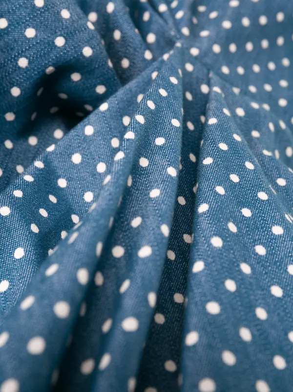 polka dot denim dress