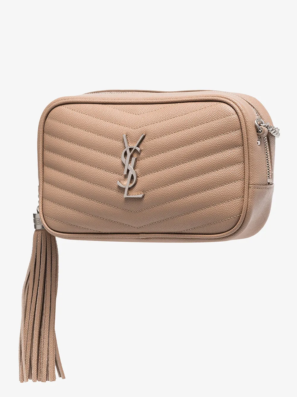 SAINT LAURENT BEIGE LOU QUILTED LEATHER MINI BAG,6125791GF0614727953