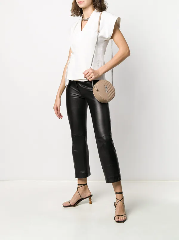 ysl vinyle round camera bag