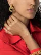 Image 2 of Kenneth Jay Lane Doorknocker gold-tone clip earrings