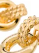 Kenneth Jay Lane Doorknocker gold-tone clip earrings