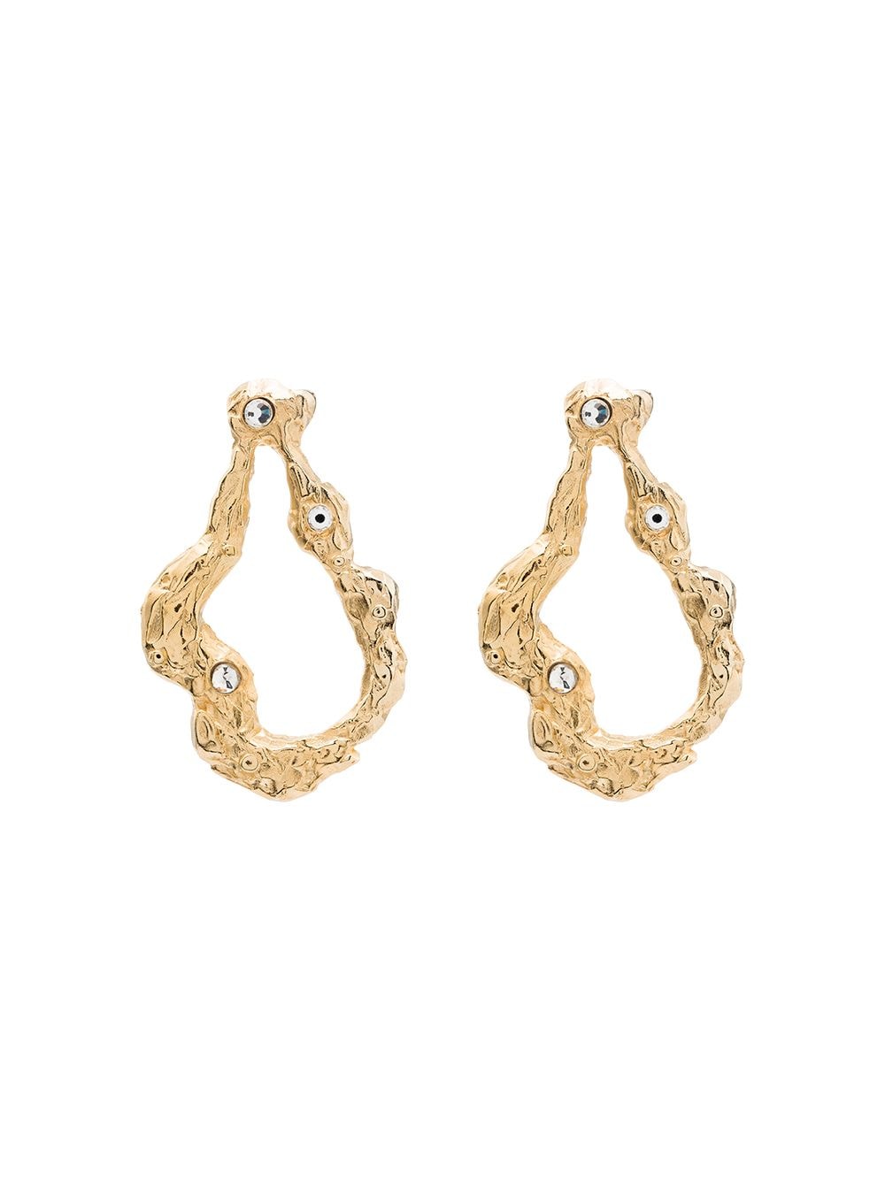 BY ALONA DIANA 18KT GOLD-PLATED CRYSTAL DROP EARRINGS