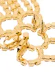 AREA gold tone Petal Chandelier crystal earrings