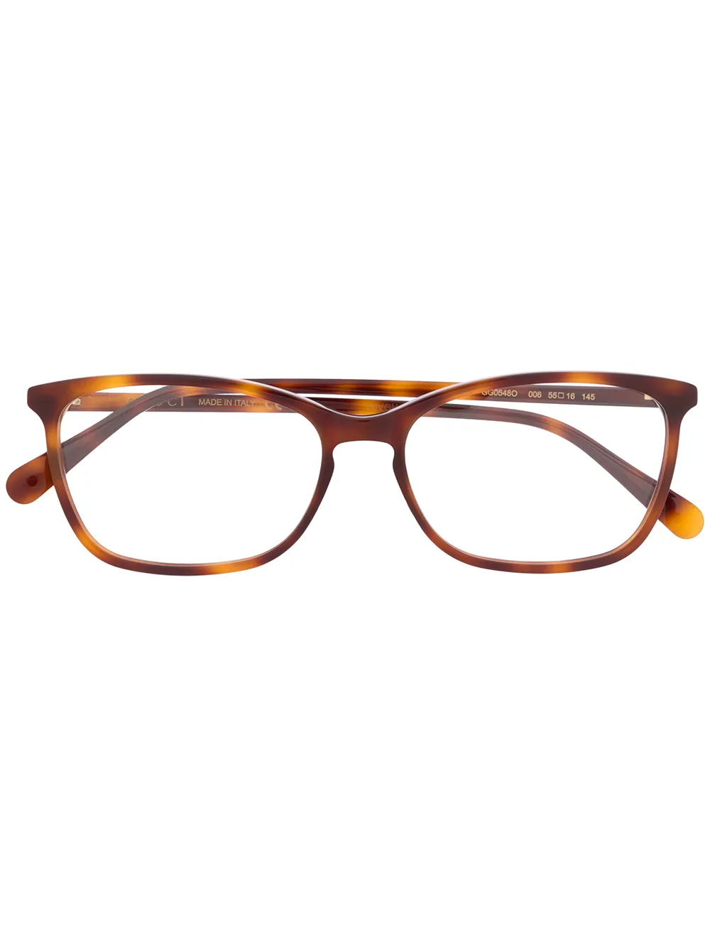 Gucci Eyewear スクエア眼鏡フレーム - ブラウン Gucci Eyewear スクエア眼鏡フレーム - ブラウン