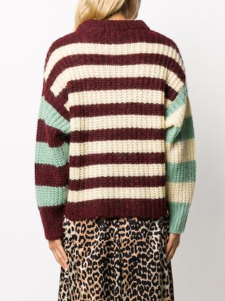 colour-block striped jumper展示图