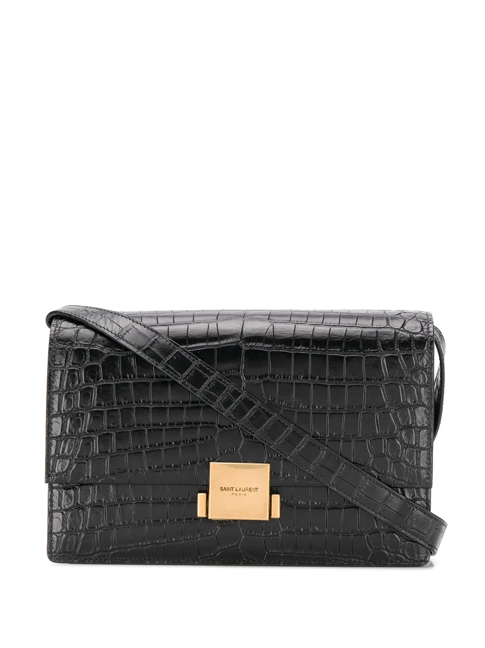 Saint Laurent Croceffect Shoulder Bag In Black ModeSens