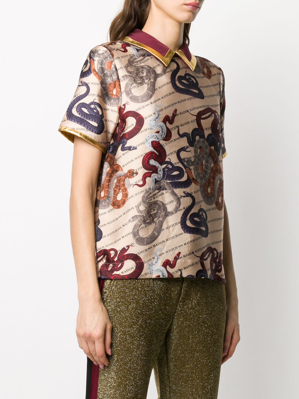 фото Scotch & Soda топ Snake Artwork