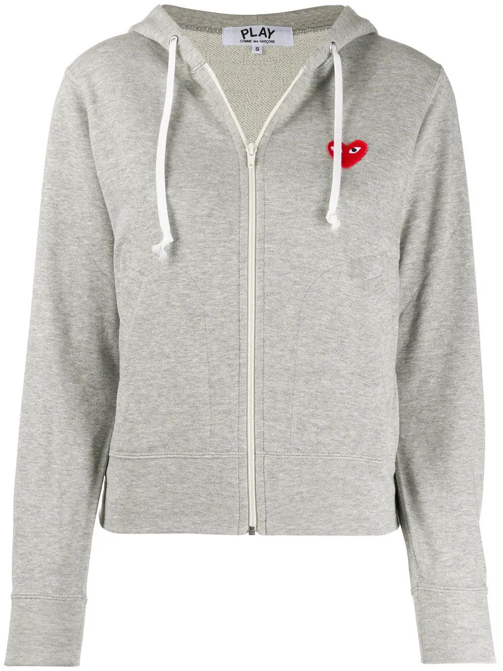 Comme Des Garçons Play Zipped Almond Eye Heart Hoodie - Farfetch