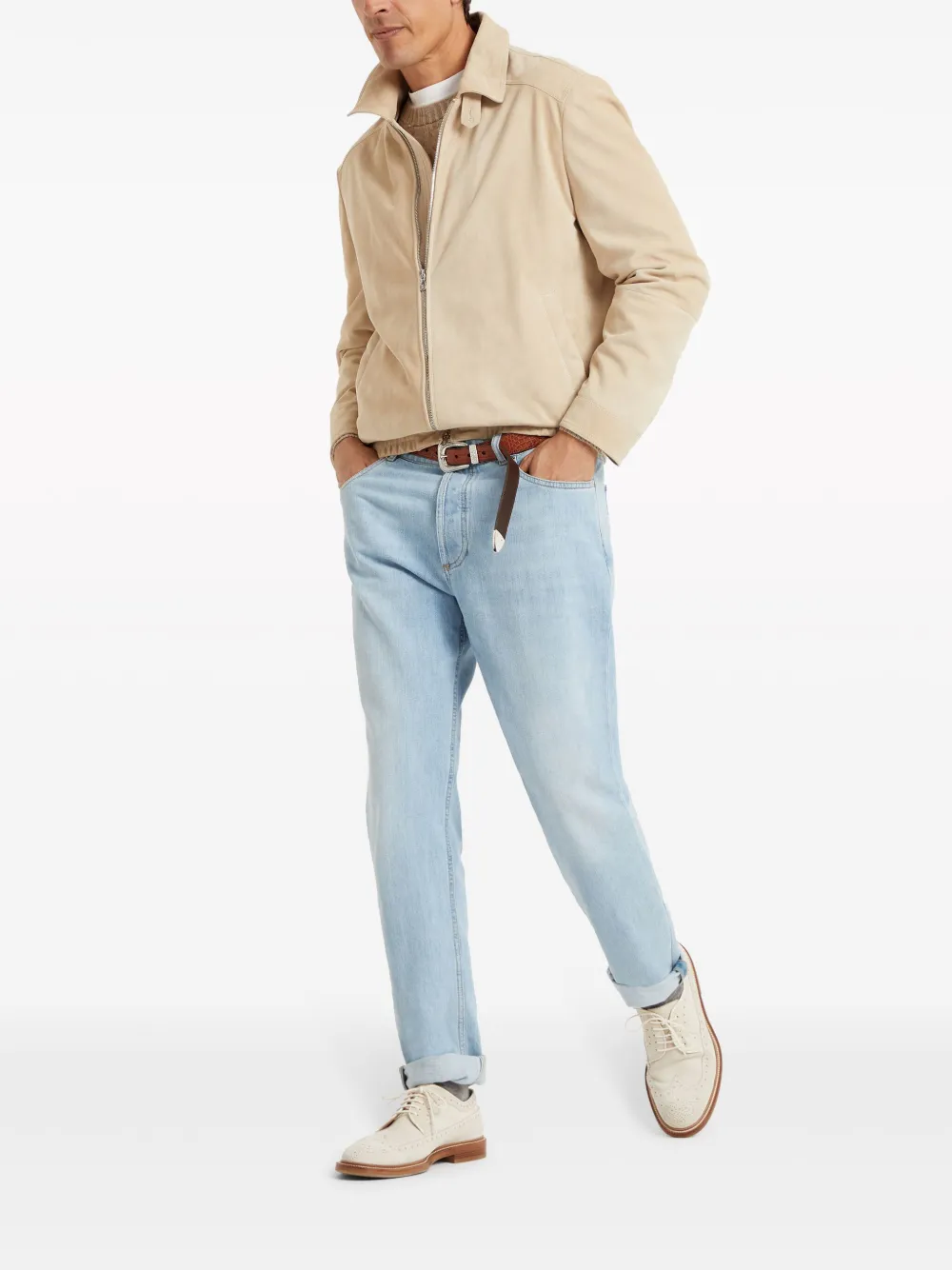 Brunello Cucinelli Cashmere Cable-knit Jumper In Neutrals