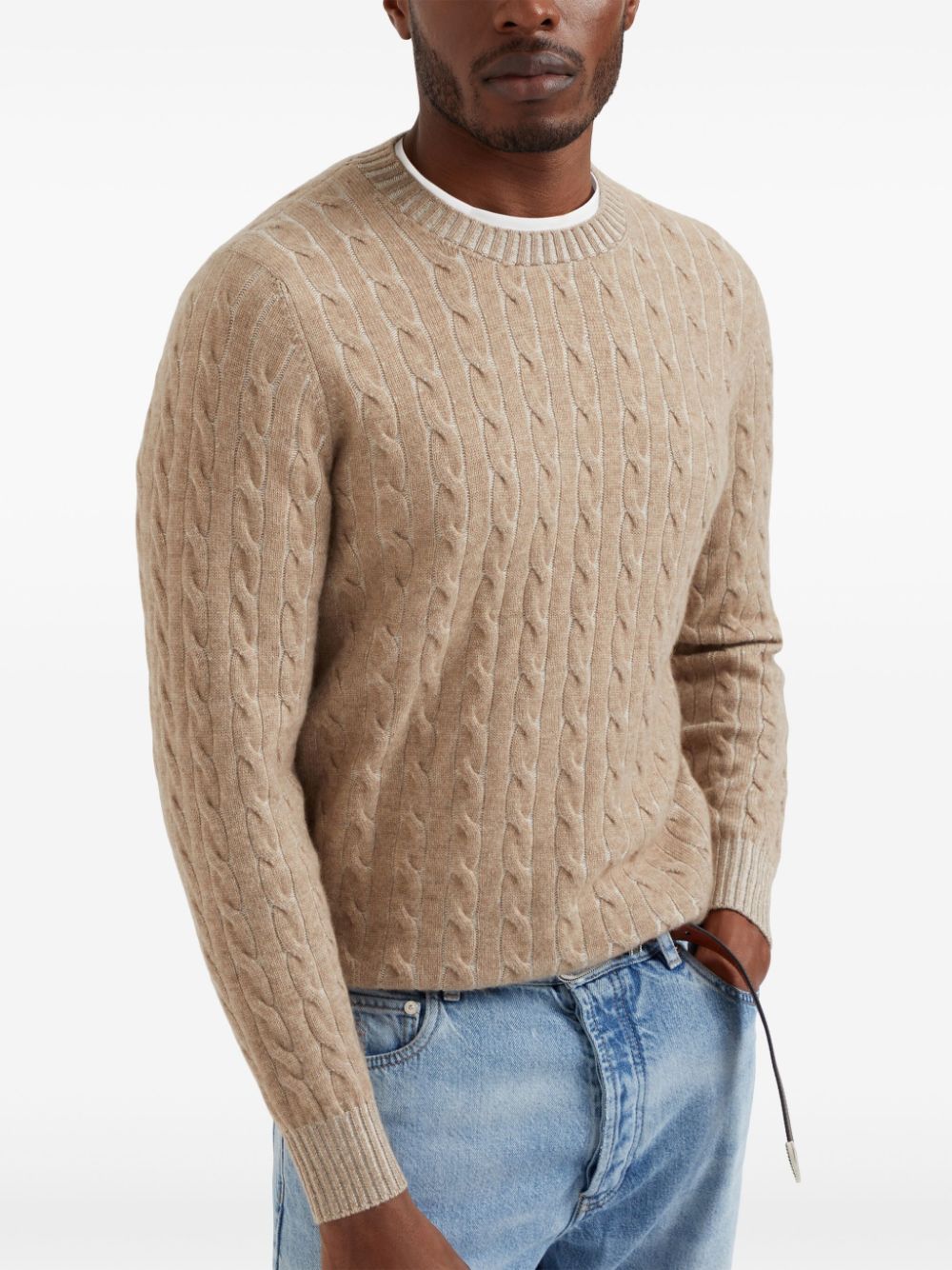 Brunello Cucinelli cable-knit cashmere jumper Men