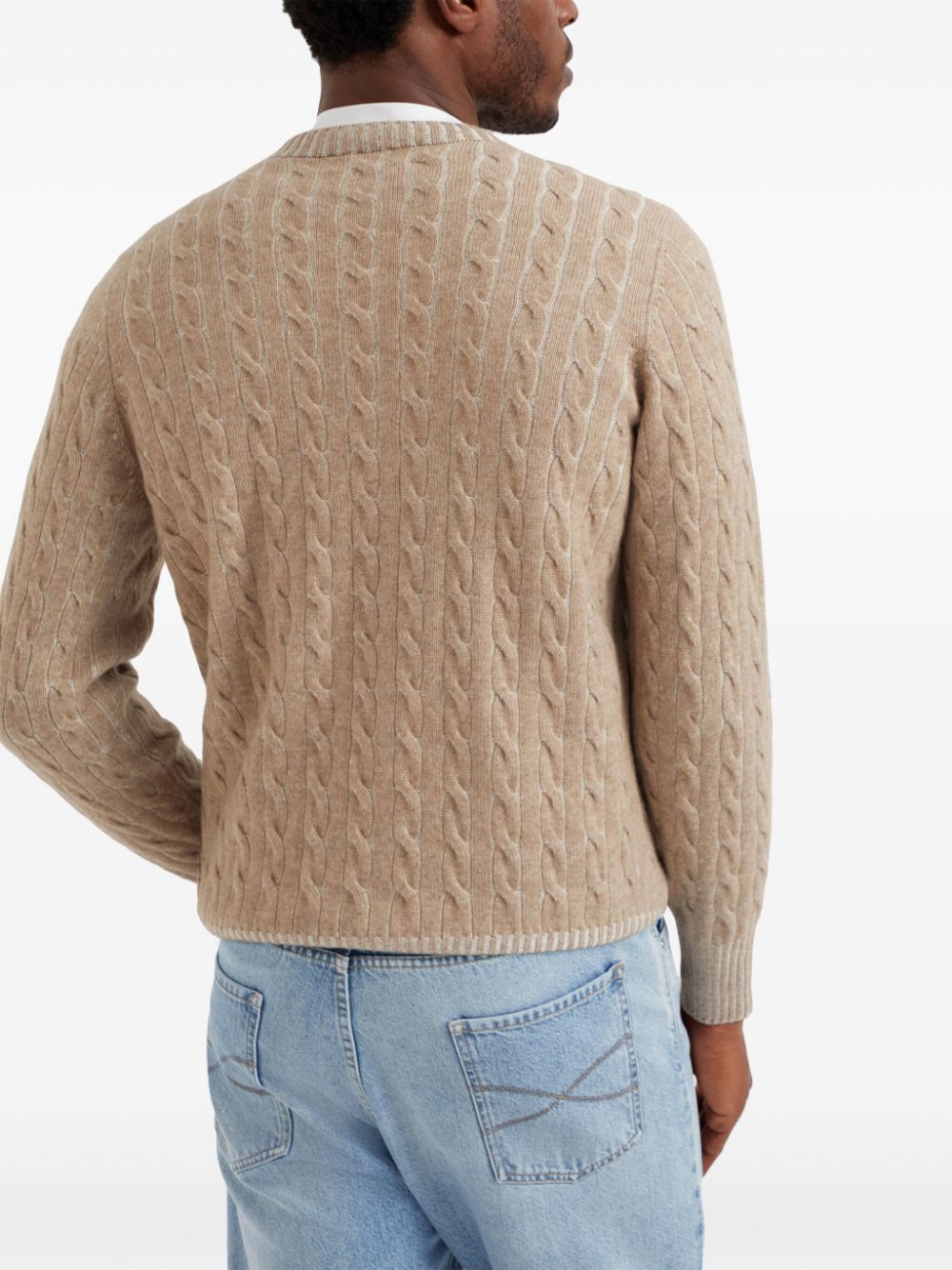 Brunello Cucinelli cable-knit cashmere jumper Men