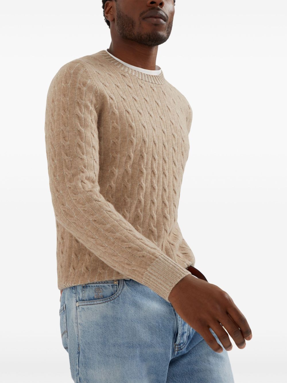 Brunello Cucinelli cable-knit cashmere jumper Men