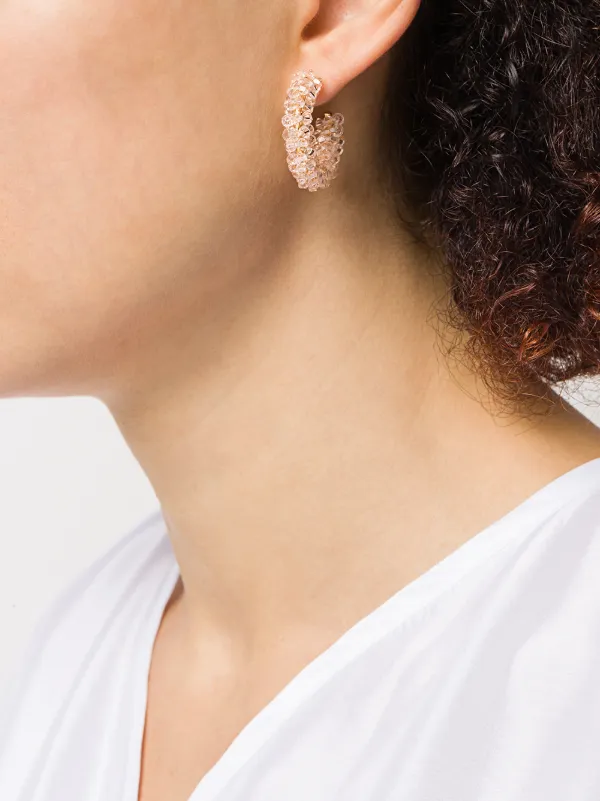 small beaded hoop earrings