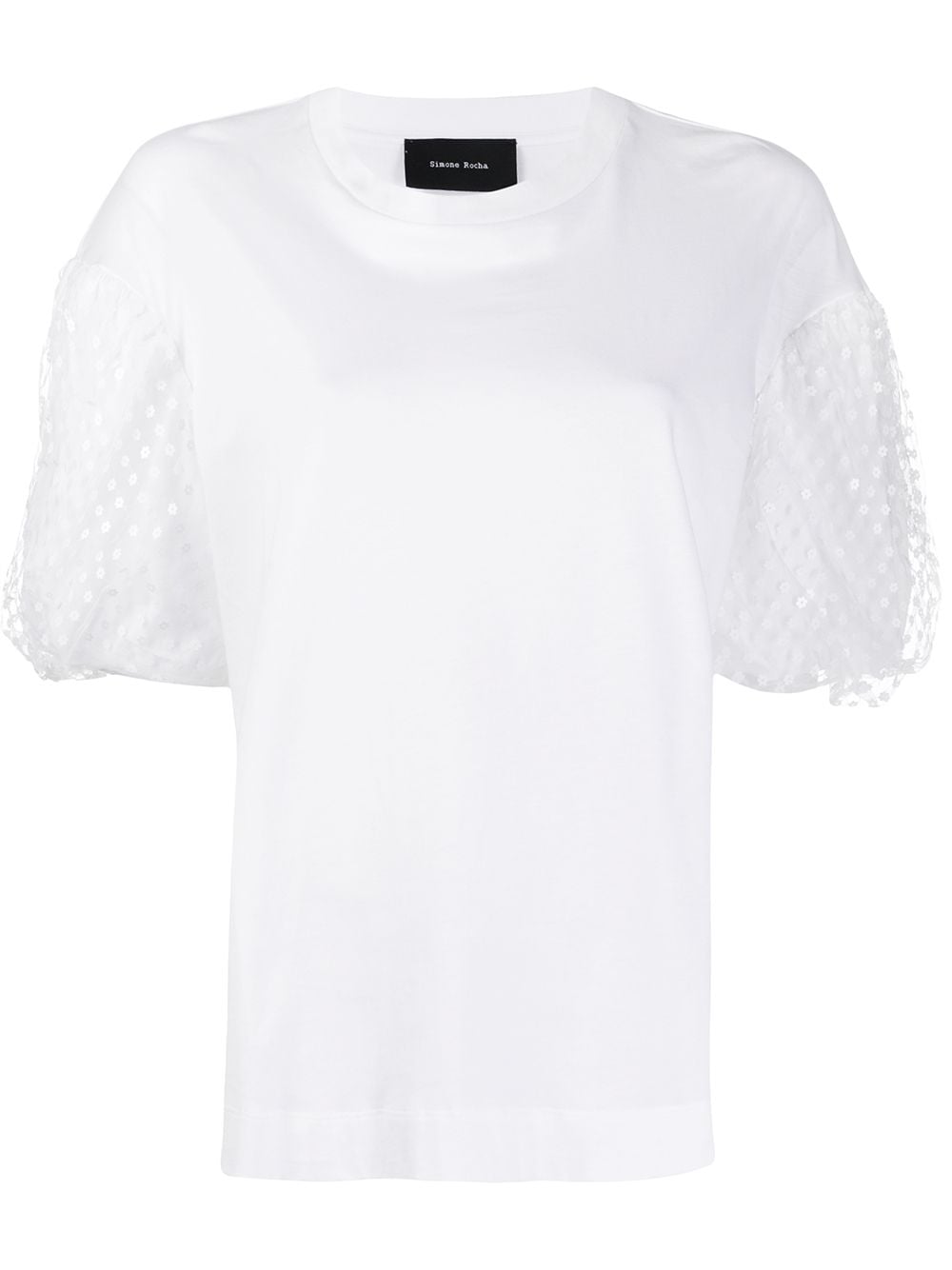 Simone Rocha Sequinned Short-sleeved T-shirt In White