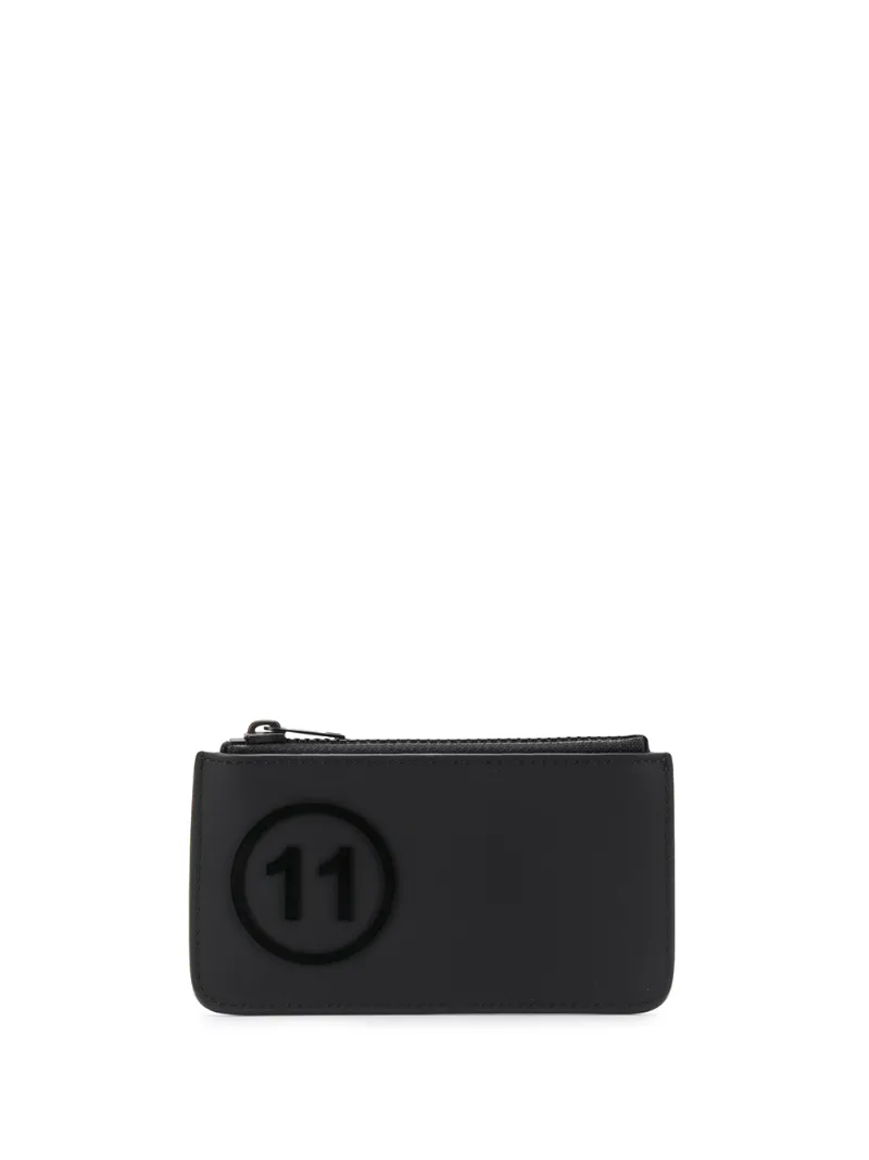 Maison Margiela – 11 zip cardholder – men – Cotton/Calf Leather – One Size – Black