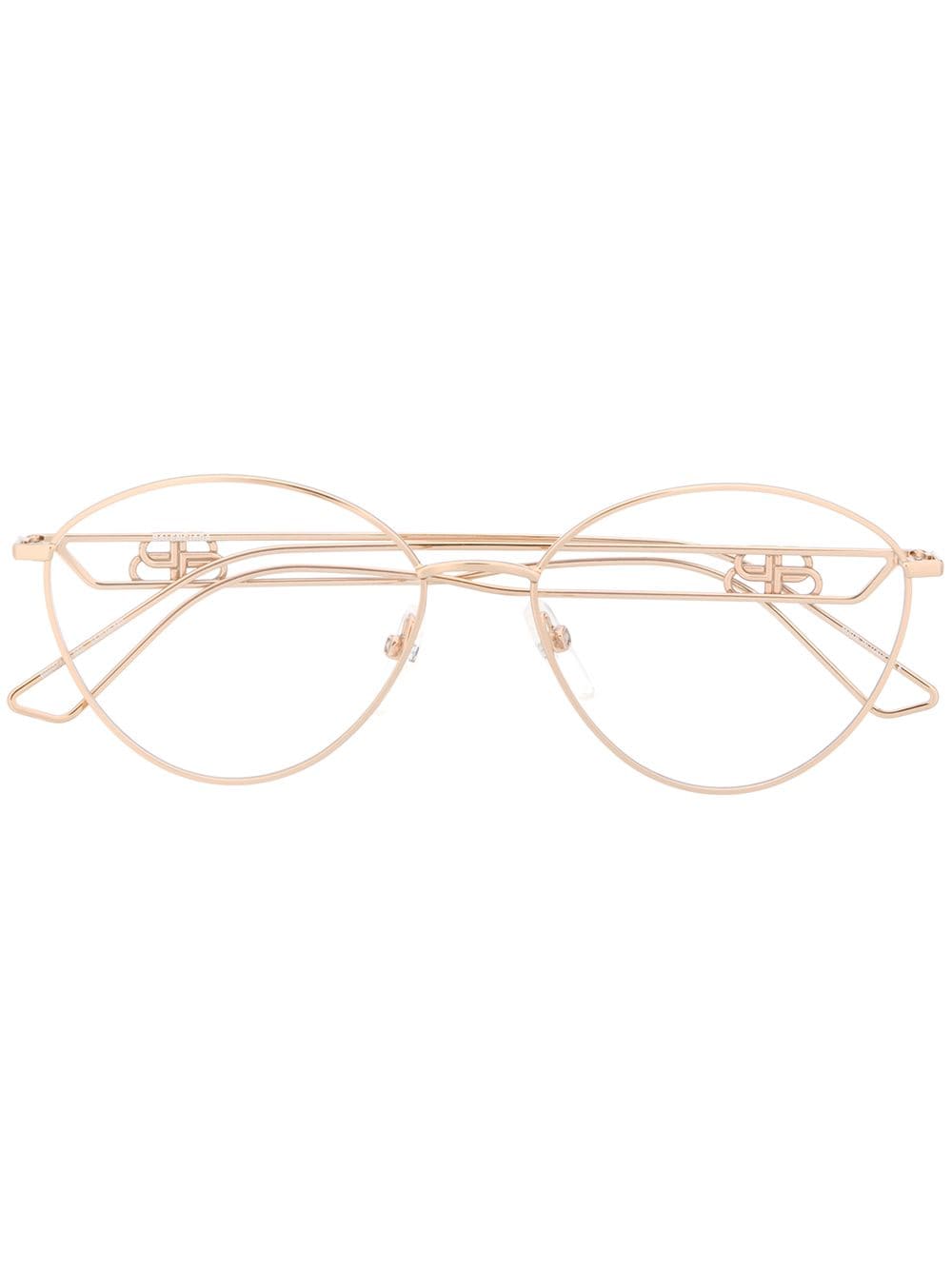 фото Balenciaga eyewear круглые солнцезащитные очки с логотипом