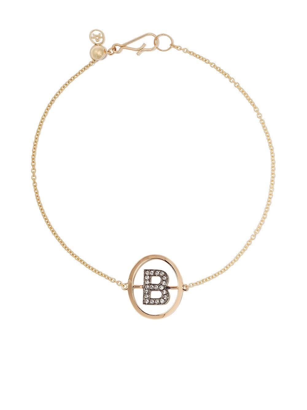 фото Annoushka золотой браслет с инициалом b и бриллиантами
