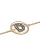 Annoushka 18kt yellow gold diamond initial D bracelet