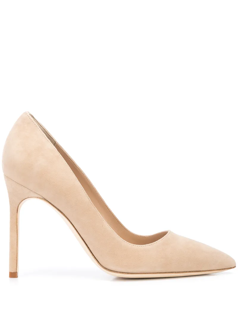 MANOLO BLAHNIK BB CALF SUEDE PUMPS