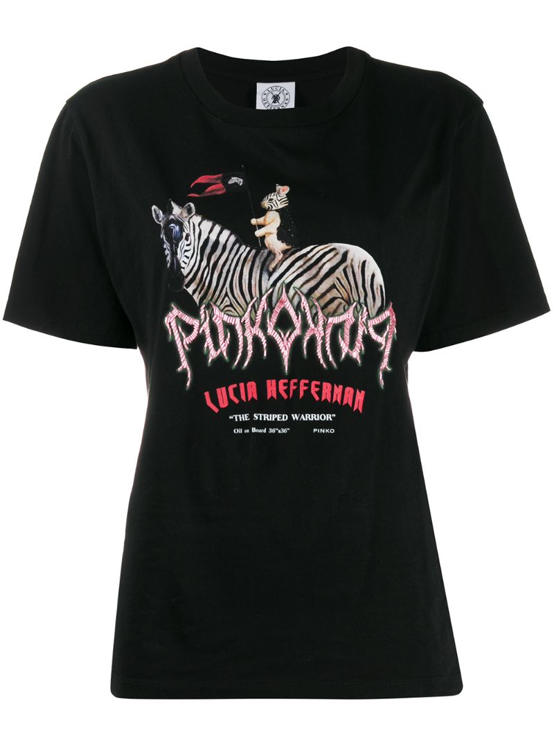 PINKO THE STRIPED WARRIOR T-SHIRT 