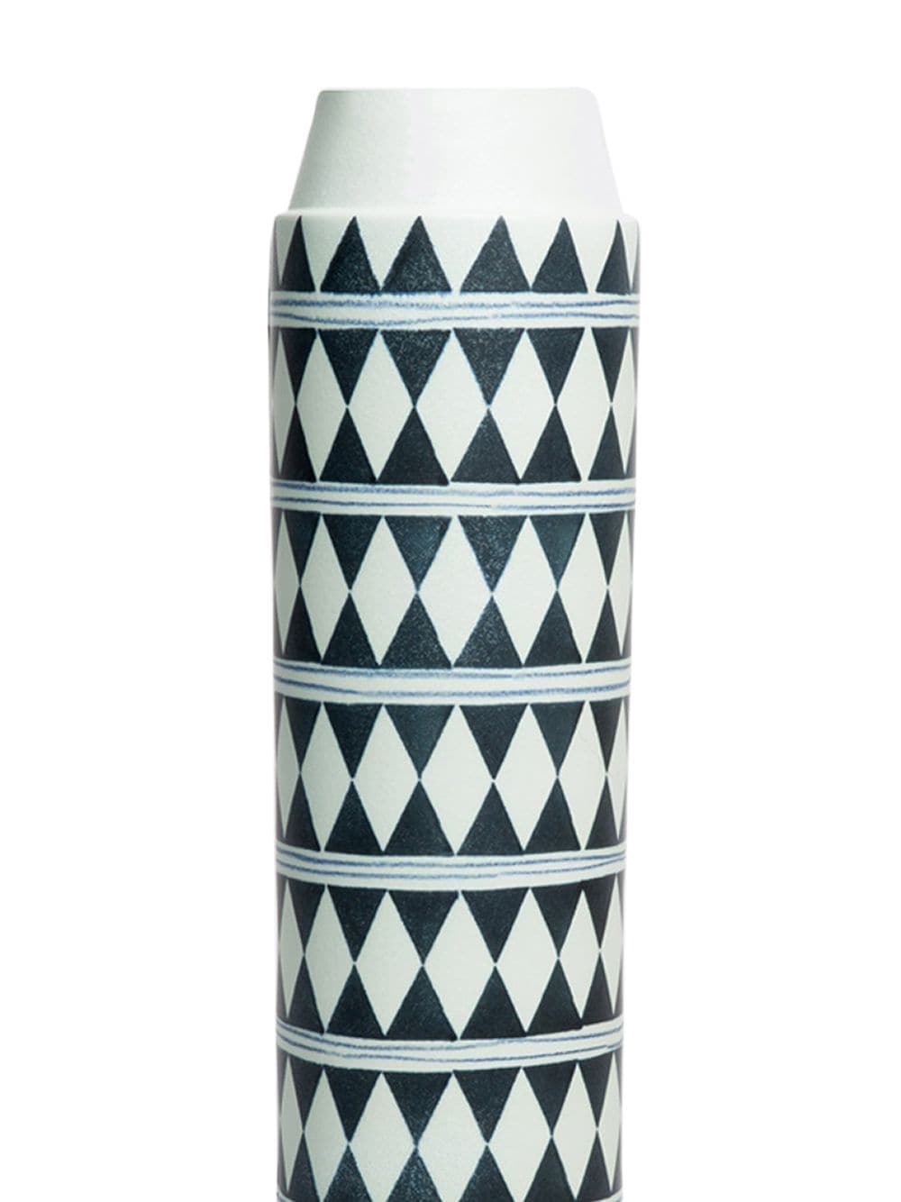 Shop L'objet Geometric-pattern Collar Vase (51cm) In Black