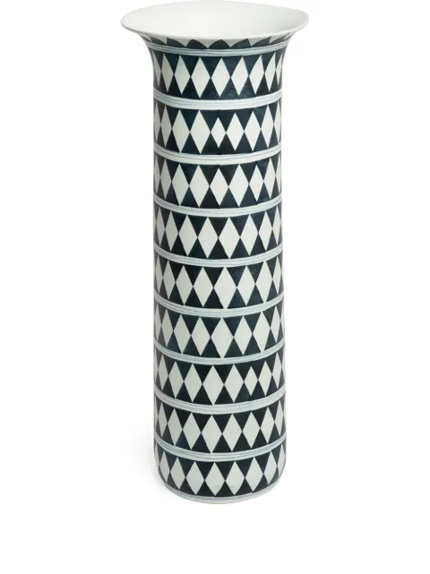 L'Objet geometric-pattern porcelain vase (43cm)