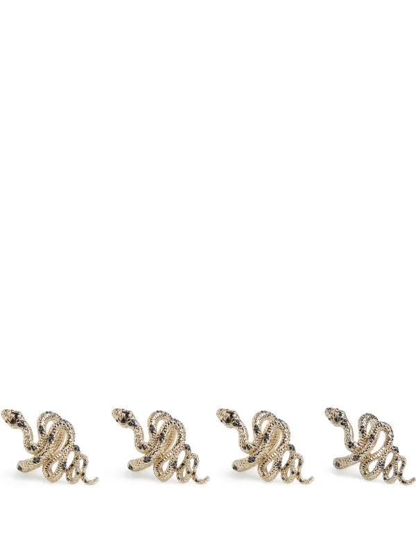 L'Objet Snake Napkin Jewels in Gold