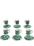 L'Objet Malachite espresso cup and saucer set - Green