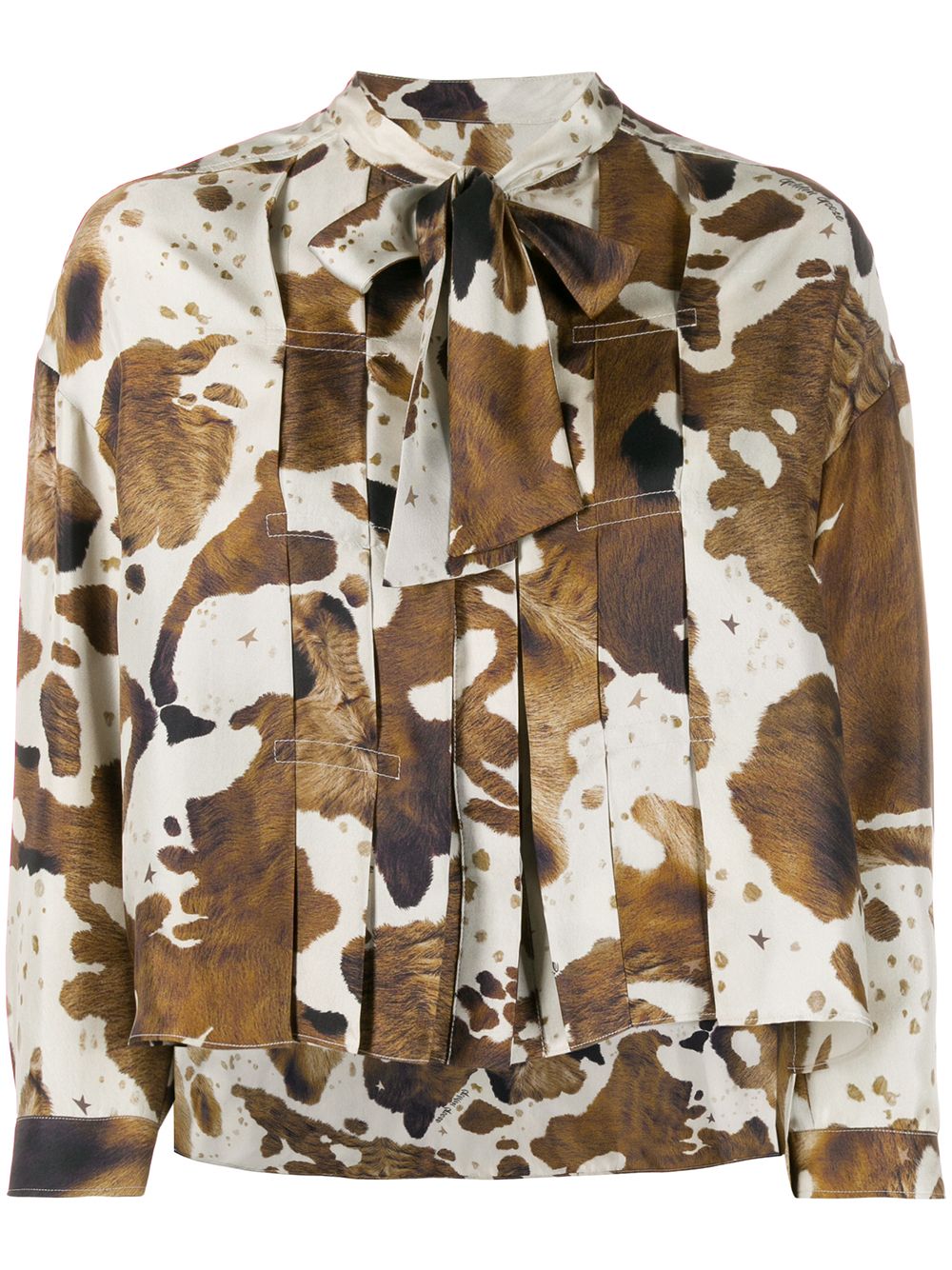 фото Golden Goose horse print pleated blouse