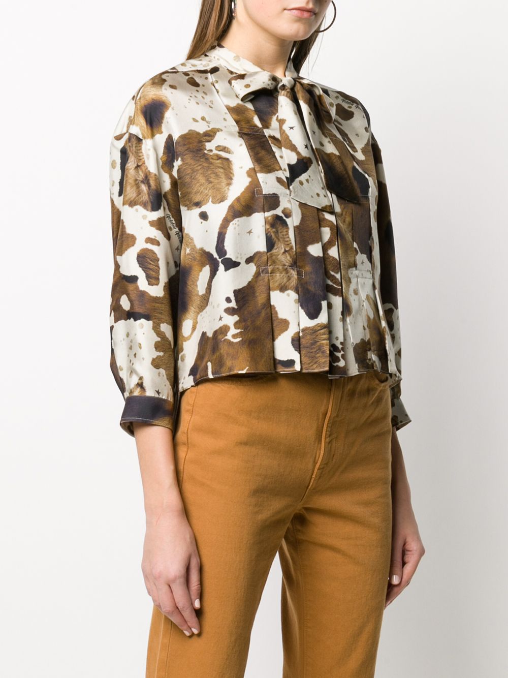 фото Golden Goose horse print pleated blouse