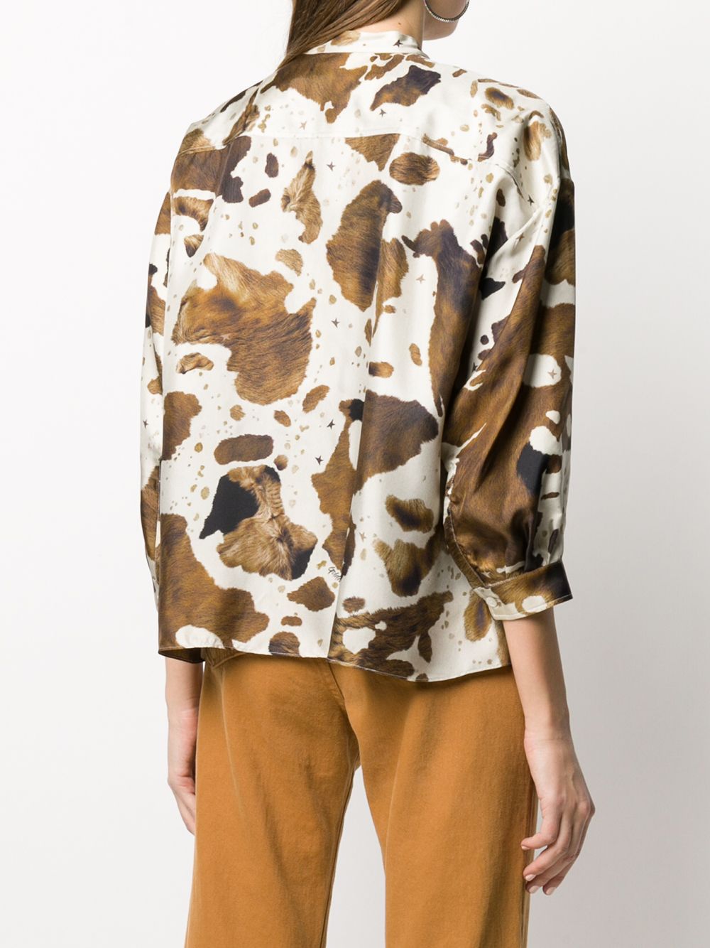 фото Golden Goose horse print pleated blouse