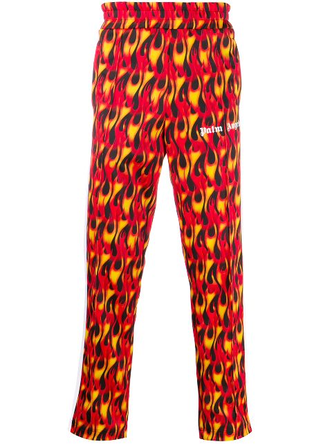 palm angels flame print track pants