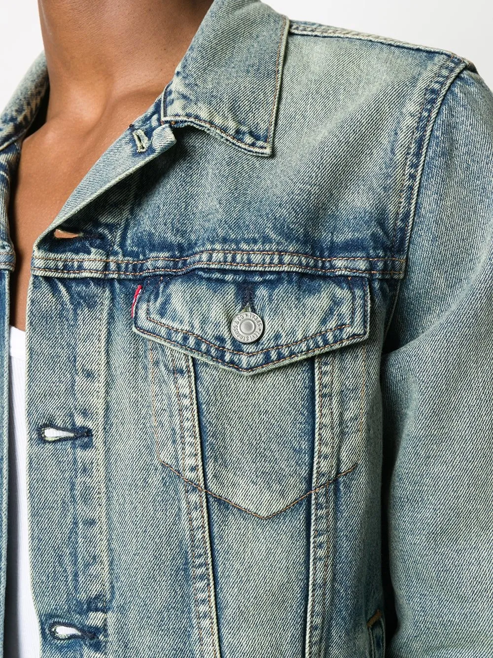 Heron Preston Denim jack Blauw