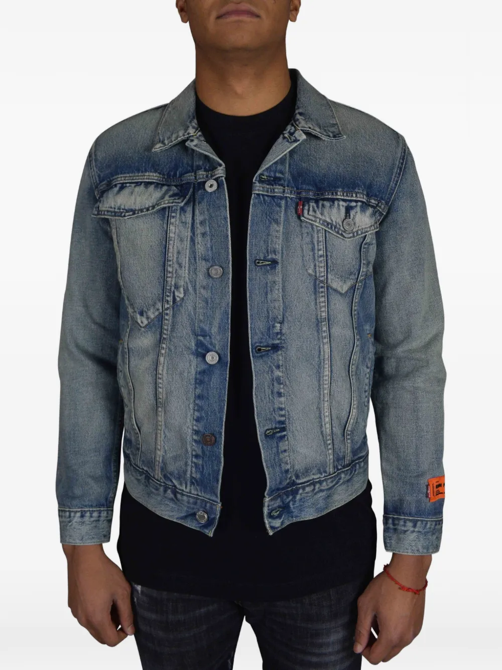 Heron Preston Denim jack Blauw