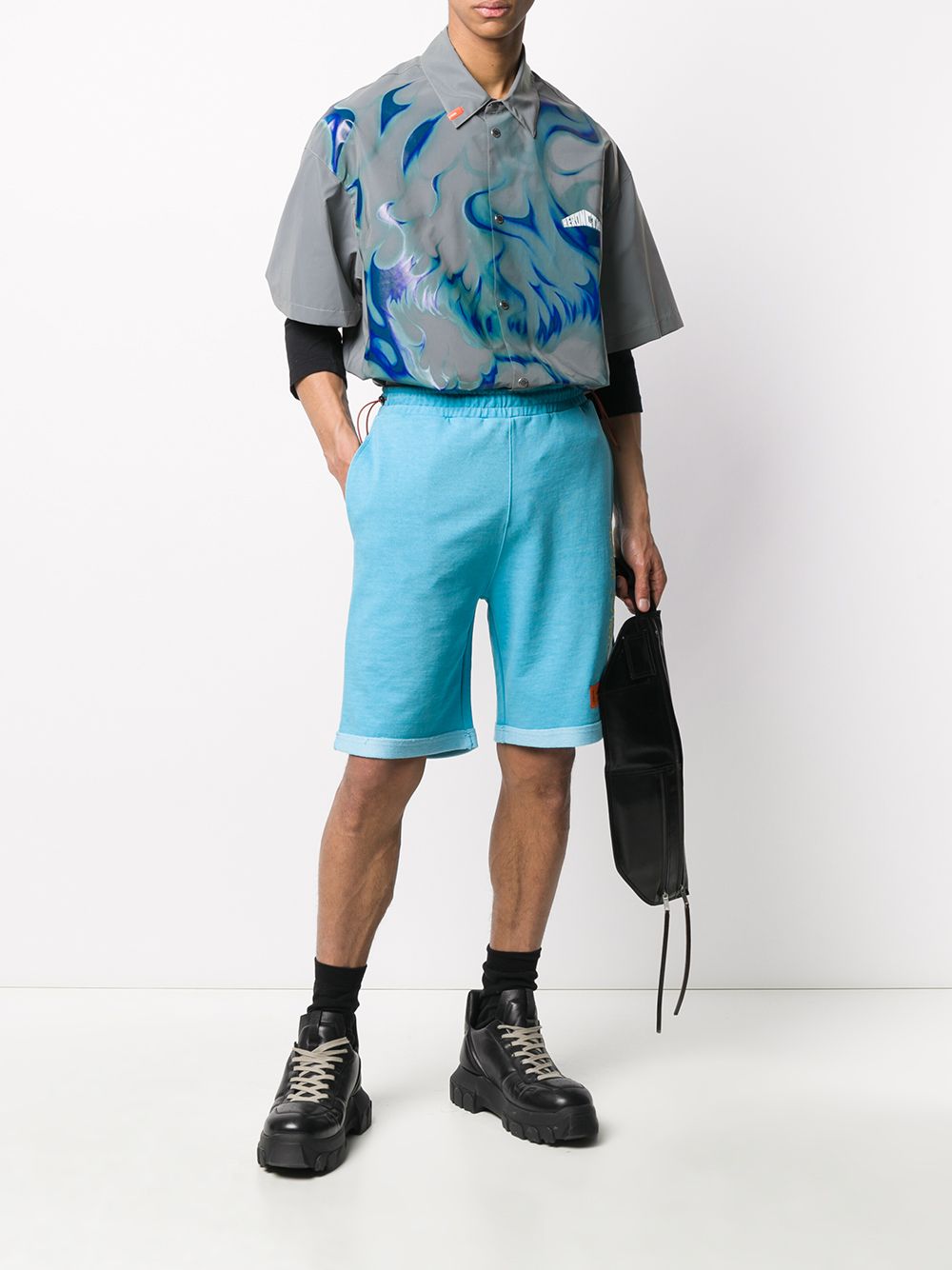 фото Heron preston fleece track shorts